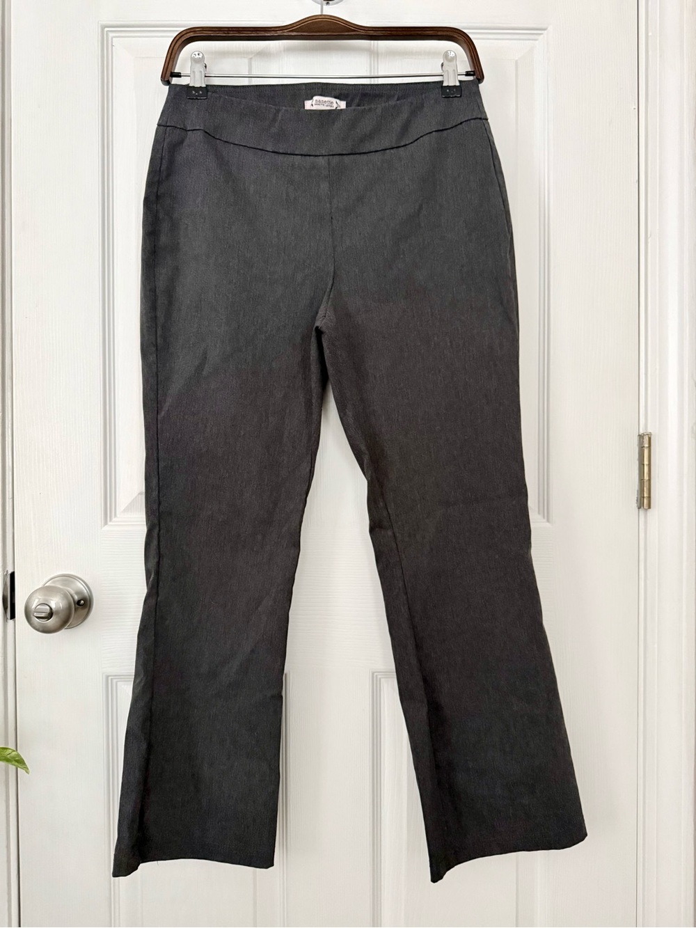 Nanette Lepore Charcoal Gray Pull-On Bootcut Pants w/ Stretch Size S Workwear